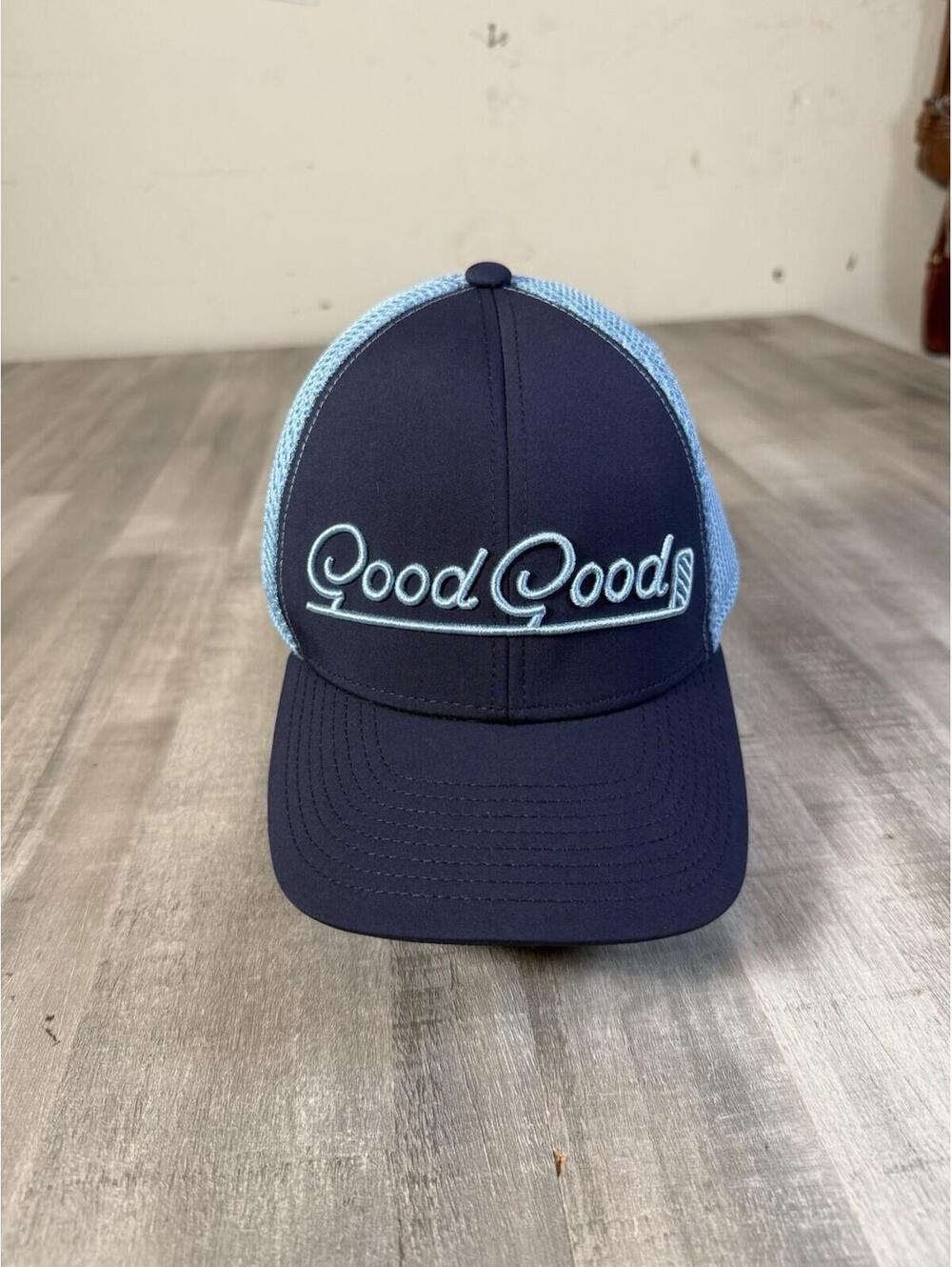 Good Good Golf Mesh SnapBack Hat Cap Golf Breathable Lightweight Blue OSFA EUC